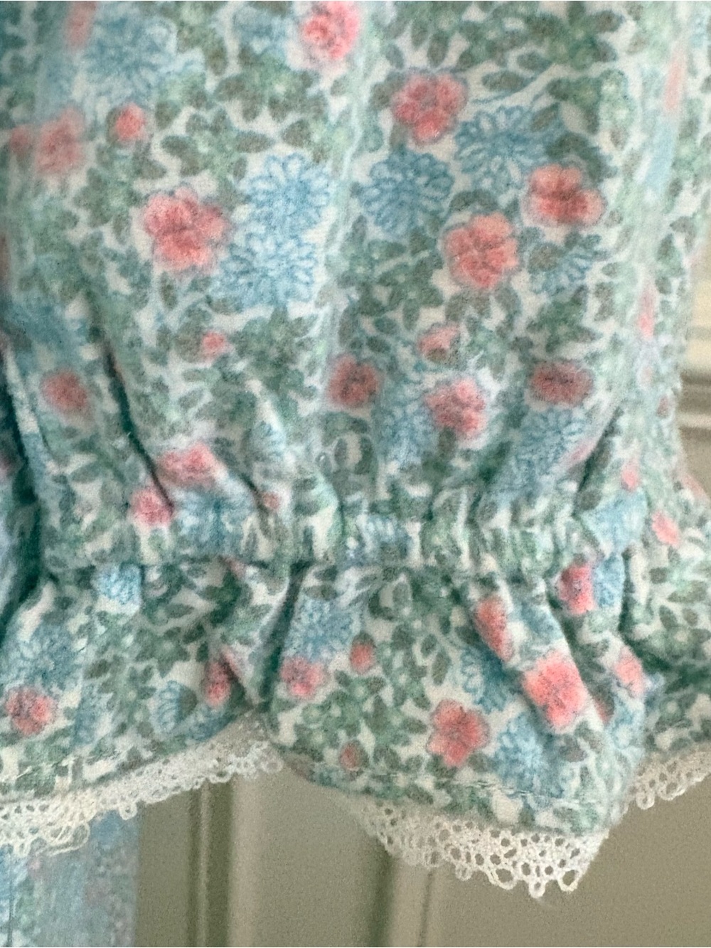 Vintage NWT Floral Nightgown in Light Blue and Pink - Picture 6 of 16